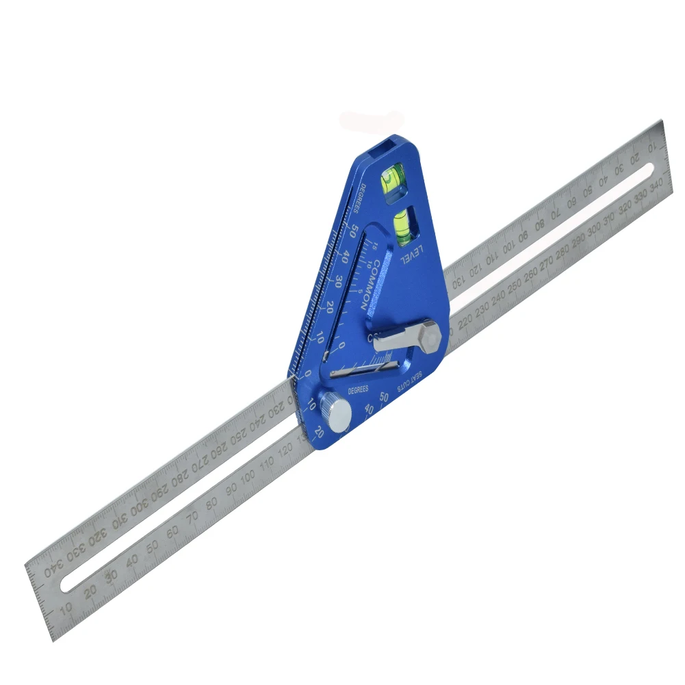 

Protractor Angle Aluminum Alloy Protractor Carpenter Tools Multi-function Measuring Angle Ruler Triangle Ruler Measuring Tool