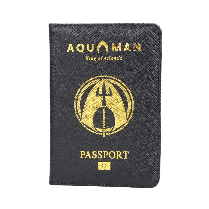 Чехол для паспорта DC Aquaman Черный Модный многоцелевой с блокировкой RFID|Держатели