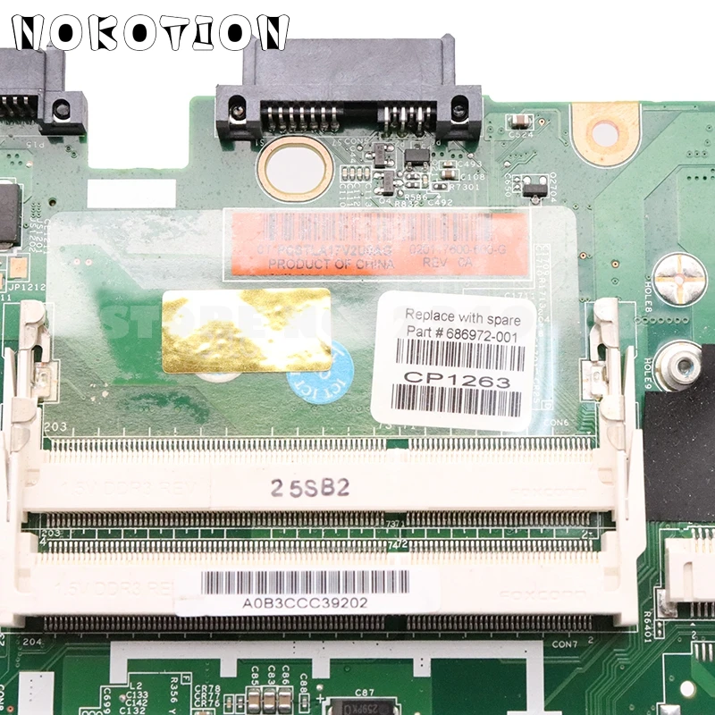 NOKOTION для материнской платы ноутбука hp Probook 6570B 8570B 686972-601 686972-001 основная плата SLJ8E HM76 GMA HD DDR3 полный тест