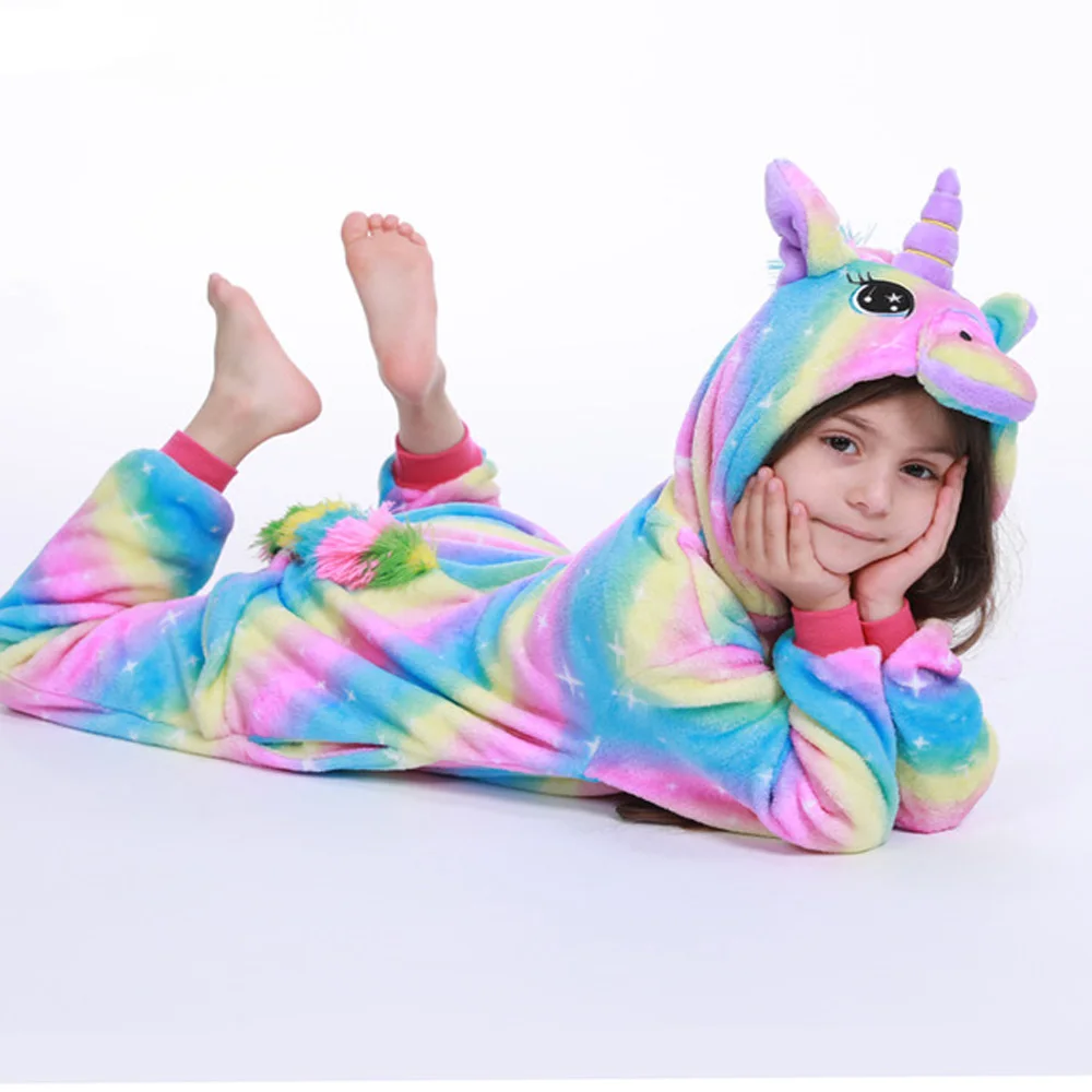 Unicorn Pajama Children Rainbow  Unicorn Onesie Pajamas Kids