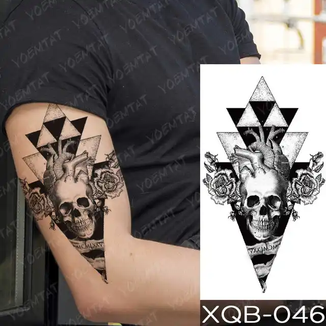 Dragon Wolf Tiger Animal Waterproof Temporary Tattoo Sticker Man Arm Leg Tato Body Art Fake Tatto Water Transfer Tatoo Women 05-XQB046