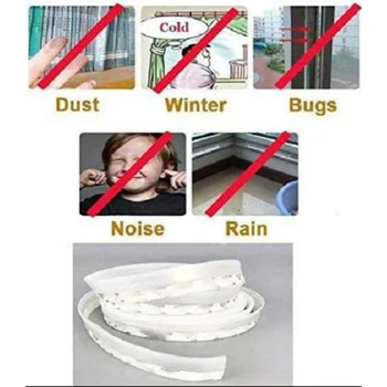 

Door Bottom Seal Draught Excluder 5M Tape Self Adhesiv E Weather Stripping Clear