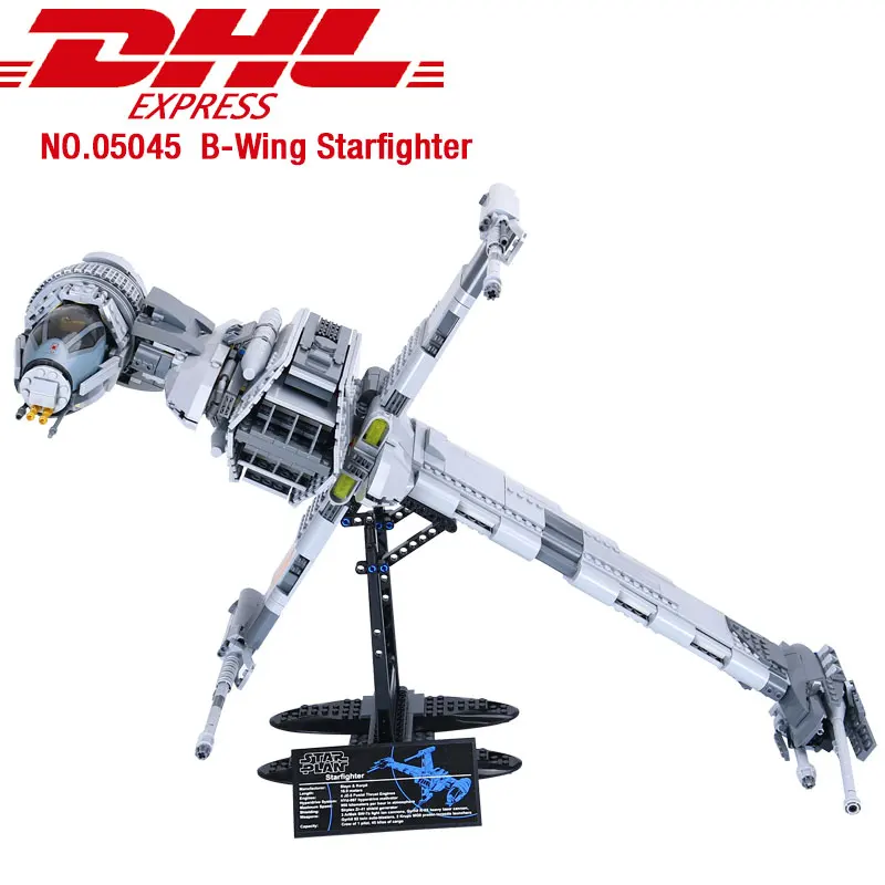 

05045 Star Wars Series The B-wing Starfighter Mobile Building Block 1487Pcs Bricks With Bela Star Wars 10227 toy Compatible lego