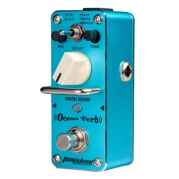 

Aroma Aov-3 Guitar Pedal Ocean Verb Digital Reverb Electric Guitar Effect Pedal Mini Single Effect with True Bypass Guitar Par