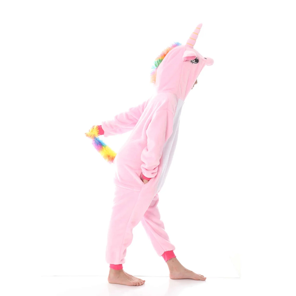 Onesie/Пижама для мальчиков с единорогом; комбинезон для детей; костюм поросенка; костюм животных; пижамы-комбинезоны с радужным единорогом; одежда для сна