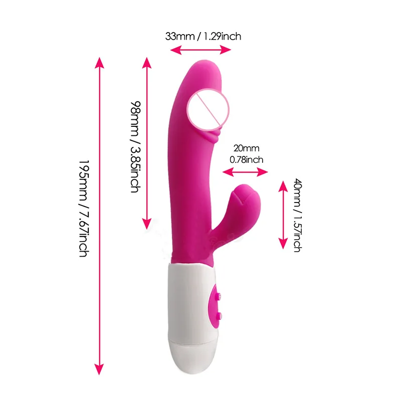 30Speeds G Spot Vibrator for women Dual Vibration Silicone Waterproof Erotic Toys Sex Masturbation Dildo Adult