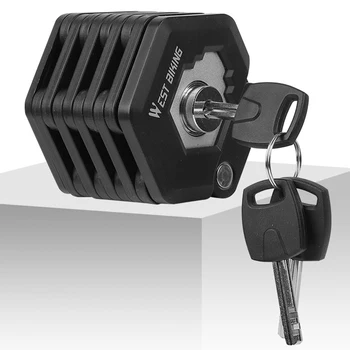 

Electric Motorcycle Flexible Chain Waterproof Mountain Bycicle Portable Foldable Bike Lock Anti Theft With 3 Keys Hamburg Shape