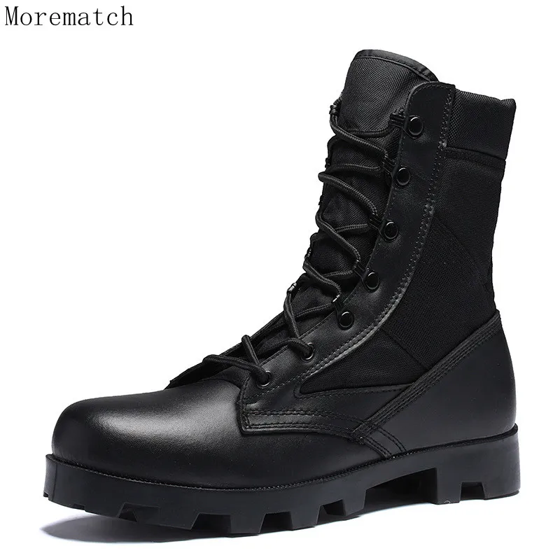 

Men'S Sports Tactical Boots Outdoor High Top Hiking Shoes Wear-Resistant Camping Sneakers Waterproof Man Footwear