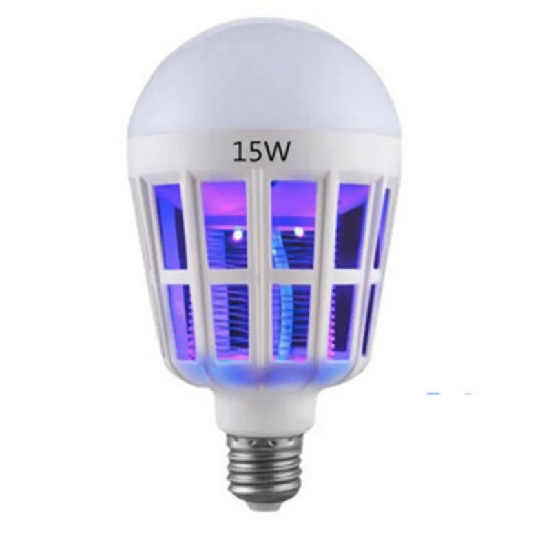 AC175~220V E27 LED Bulbs With Mosquito Killer Lamp Insect Trap electric Odorless Fly Bug Insect Zapper 15W lamps Home lighting