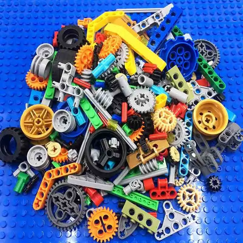 

Technic spare part Gear Studless Beam Arms Pin Connctor Axle chain Panel Chain Link Parts Fit For legoes MOC Brick Bulk DIY Toy