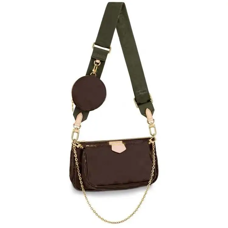 

Hot Sale 2019 Luis Vuiton POCHETTE Three-piece Set Bags For Women Favorite Monogram Fashion Designer Shoulder Bags Pocket Money