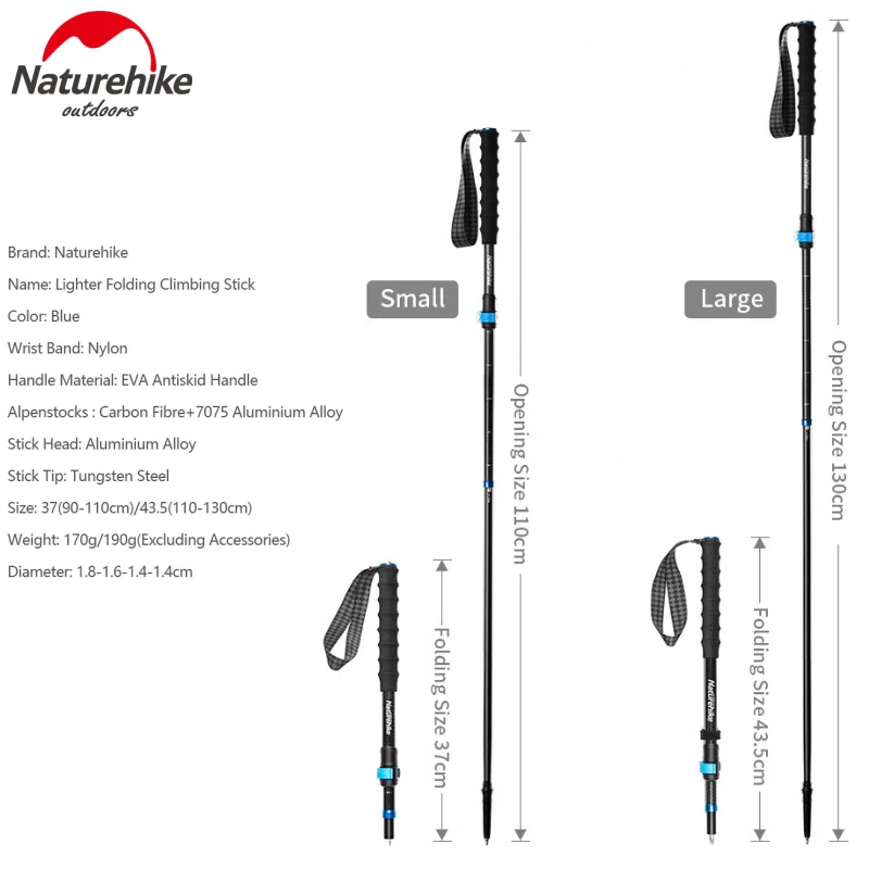 Naturehike ST12 углеродного волокна Пеший Туризм Профессиональный трекинговые палки 4