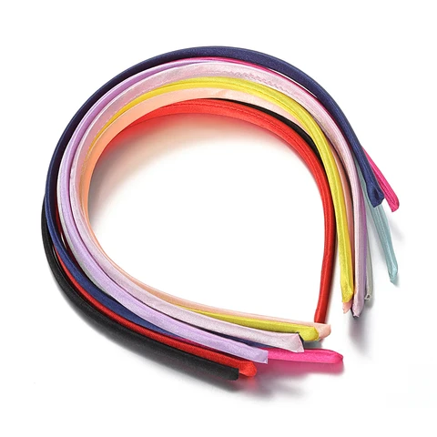 9mm Solid Satin Headband Base Hair Hoop Bands For DIY Kids Girls Hair Jewelry Making Bow Headwear Head Hoop Accessories