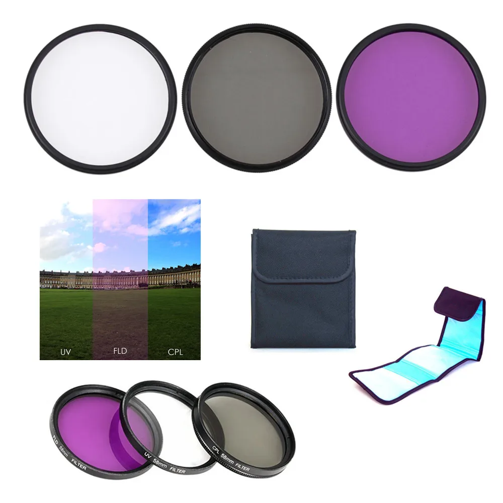 

40.5mm UV CPL FLD Filter Kit for Sony A6500 A6400 A6300 A6100 A6000 A5100 A5000 NEX-6 NEX-5T NEX-3N Camera with 16-50mm lens