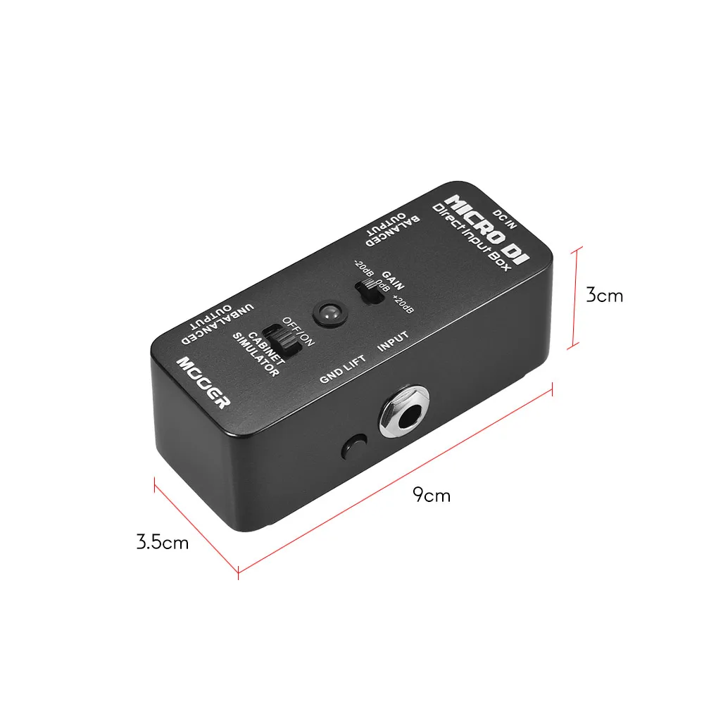 MOOER MICRO DI кабинет симулятор гитары педаль DI коробка гитарный эффект педаль полный металлический корпус для гитары Запчасти и аксессуары