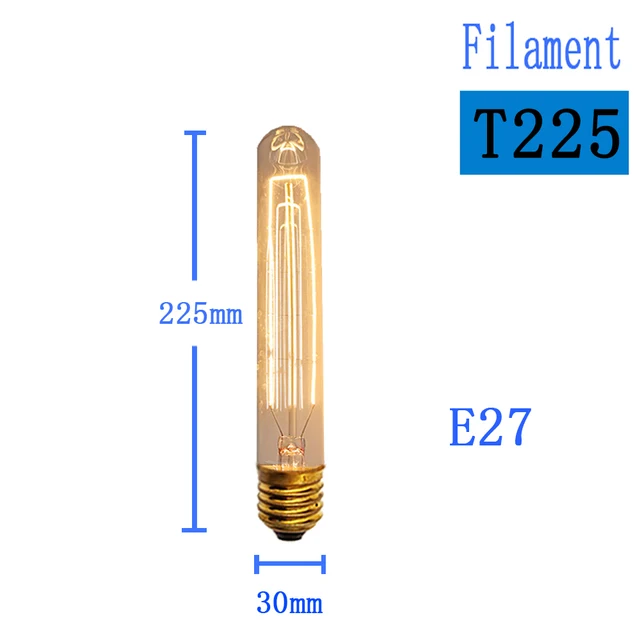 Retro Edison Bulb Filament Incandescent Light Vintage Lamp Ampoule bulbs E14 E27 40w Home Decor Lighting ST64 G95 T300 Clear