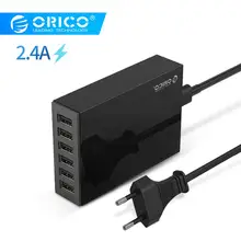 ORICO настольное зарядное устройство адаптер USB 6 портов 5V2. 4A быстрое зарядное устройство EU разъем для Xiaomi samsung huawei