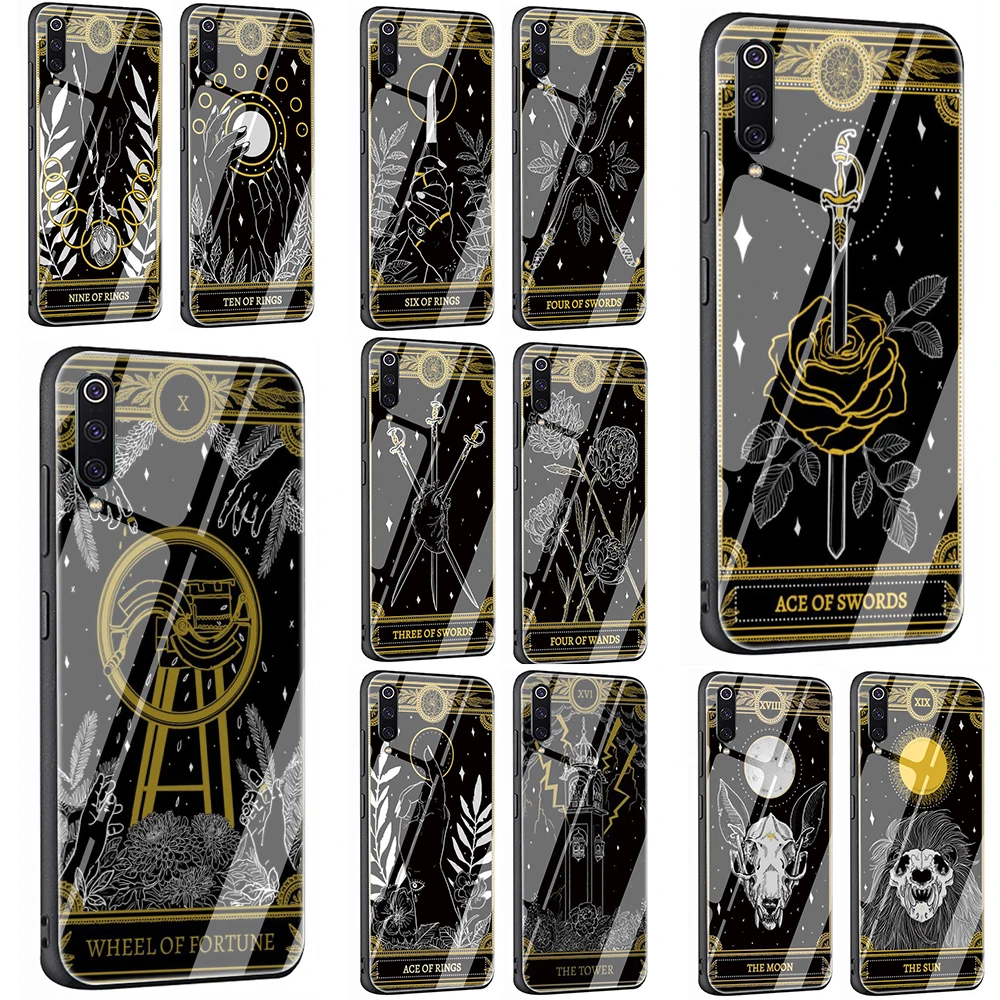 EWAU Death Tarot Coque Shell стеклянный чехол для телефона Xiao mi 4X 6A Note5 6 7 pro mi 5X6X8 9 A1 A2