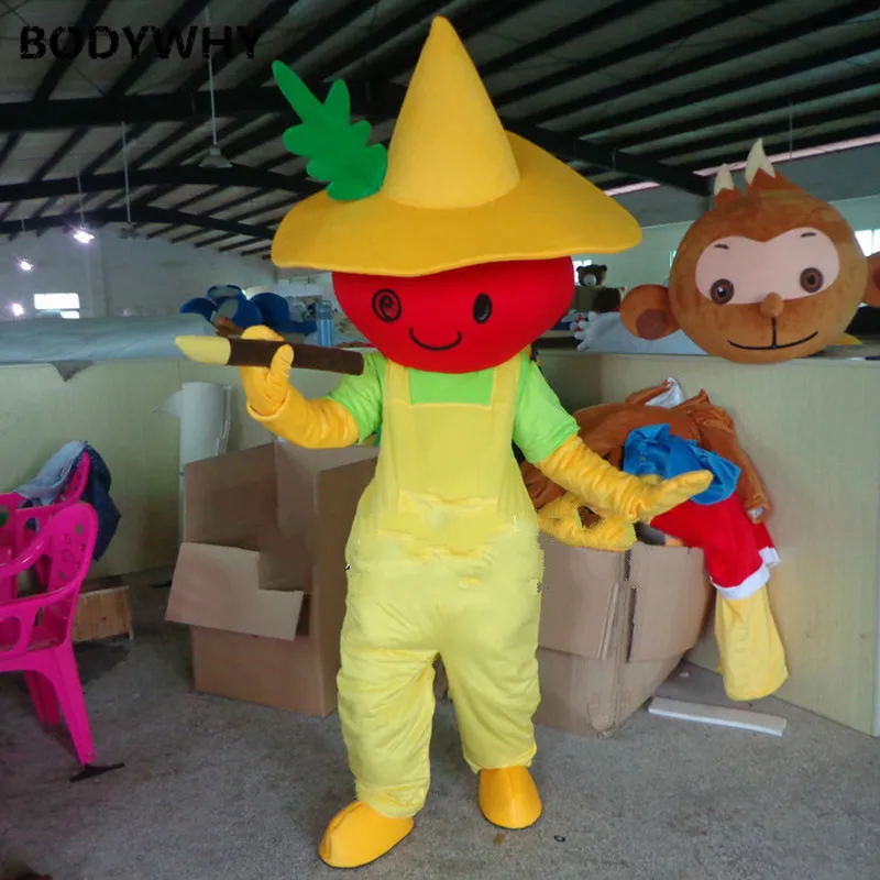 

Doll Custom Mascot Clothes Scarecrow Cartoon Plush Clothes Walking Puppet Props Tomato Seedling People Wear Novelty Style