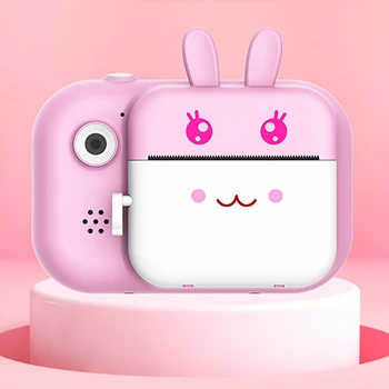 

Children Digital Camera 2.4 Inch Instant Print Camera 2400W Front Rear 1080P HD Camera with Thermal Photo Papers Kid Favor Gift