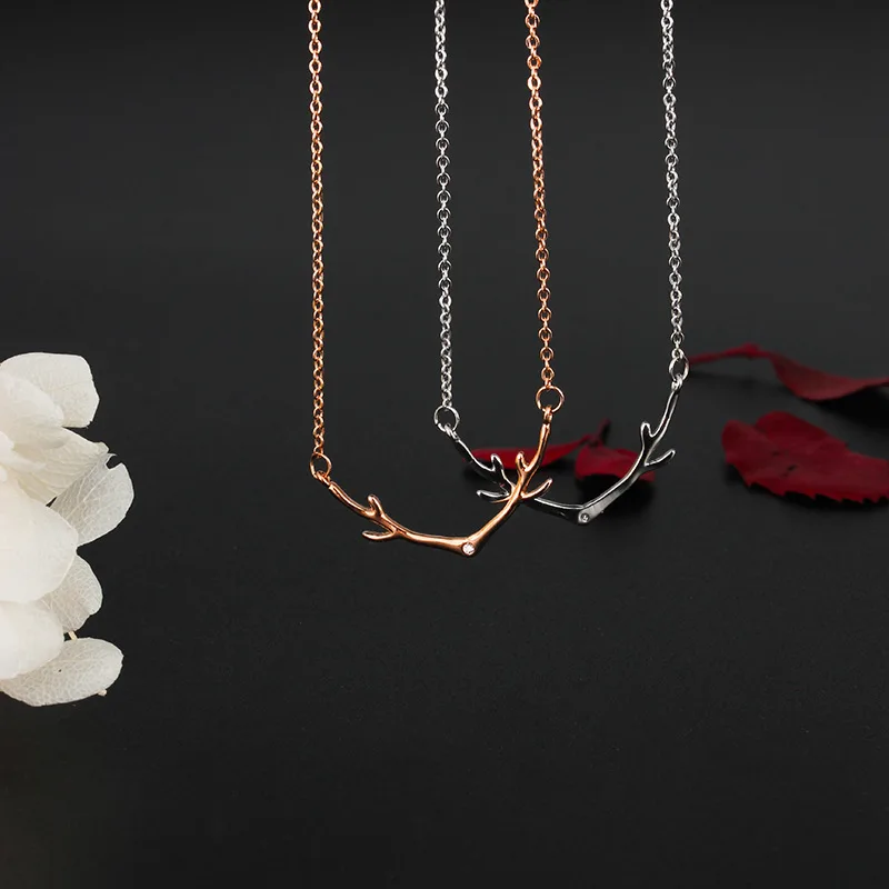 Collares de moda новые рога Шейная цепочка женское модное ожерелье женский подвесной декоративный маятник Ювелирное колье