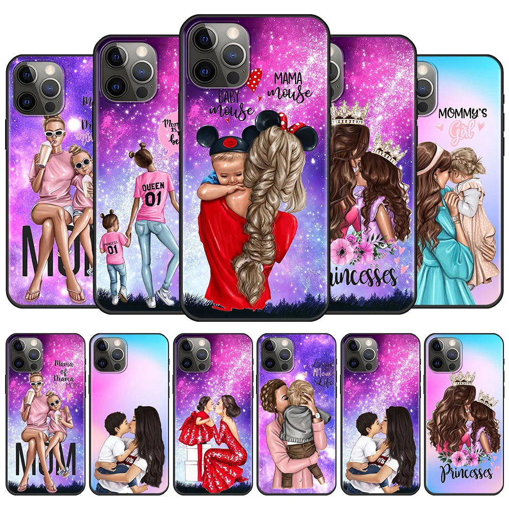 Phone Case For Apple iPhone 11 13 12 Pro Max Mini XR X 7 6S 8 Plus XS SE(2020) Protection Coque Fashion girl Super Mom Boy | Мобильные