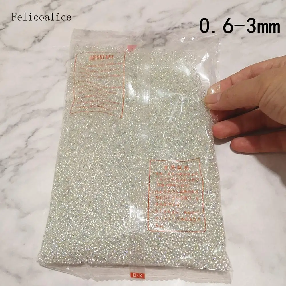 450g 0.6-3mm Water Bubble Bead Mix Kawaii UV Resin Filling Assorted Water Drop Beads Water Droplet Micro Bead Resin Art Supplies