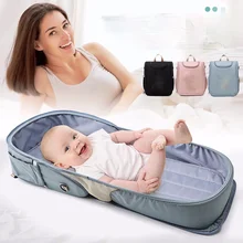 Sac à dos à couches de grande capacité pour bébé, lit de bébé pliable et Portable, sac à dos de maternité pour maman