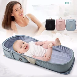 Sac à dos à couches de grande capacité pour bébé, lit de bébé pliable et Portable, sac à dos de maternité pour maman 