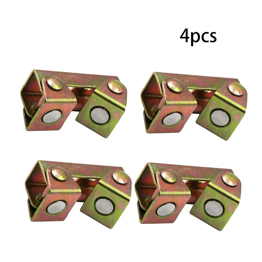 Magnetic V-Type Clamps 4pcs V-Shaped Welding Holder Welding Fixture Adjustable Magnetic V-Pads Hand Tools Metal Working Tool