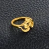 Anniyo Yoga Symbols Ring Women Girls Gold Color Resizabl om Rings African Jewelry Wedding Accessories #072504 5