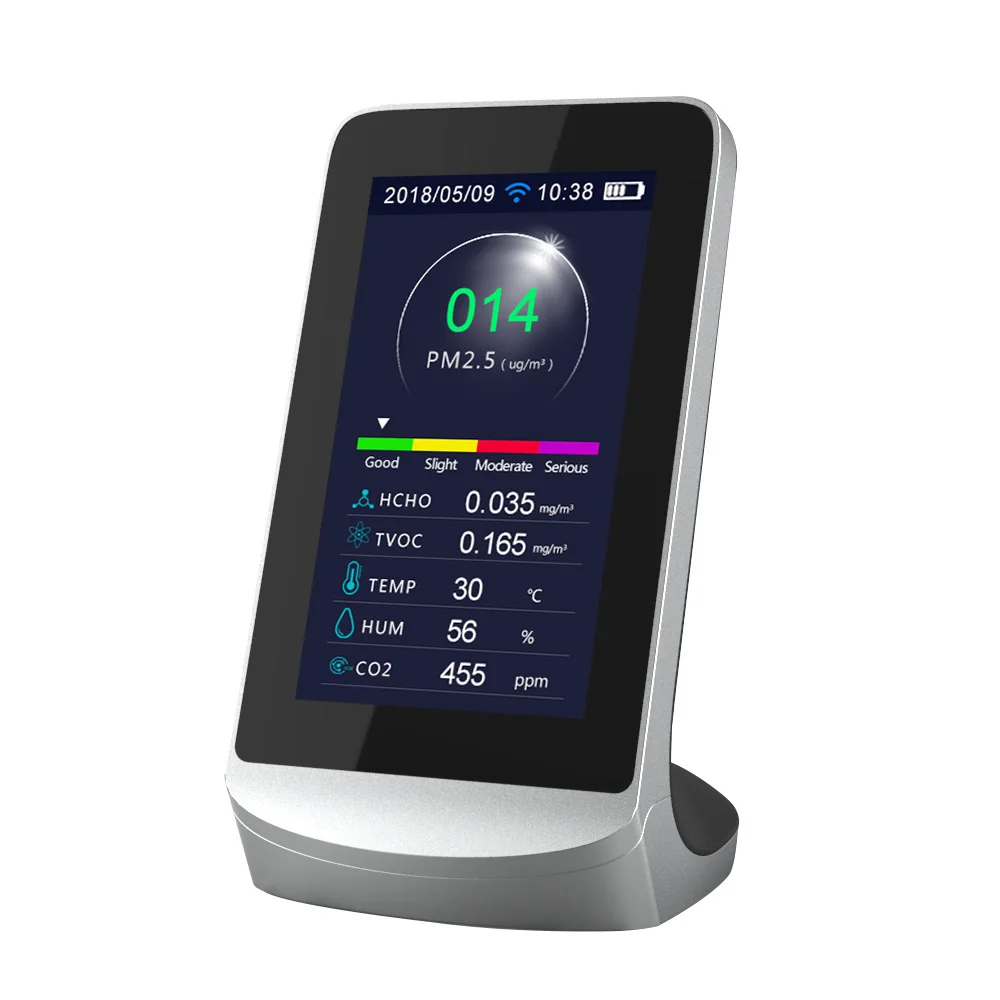Multifunctional Wifi Carbon Dioxide Detector Temperature Air Quality Monitor Gas PM2.5 HCHO TVOC CO2 Meter | Инструменты