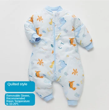 

Baby one-piece sleeping bag Winter Legs Infant Sleepsacks Autumn Spring Toddler Sleep Bag Thick Warm Cotton Kids Anti-kick four