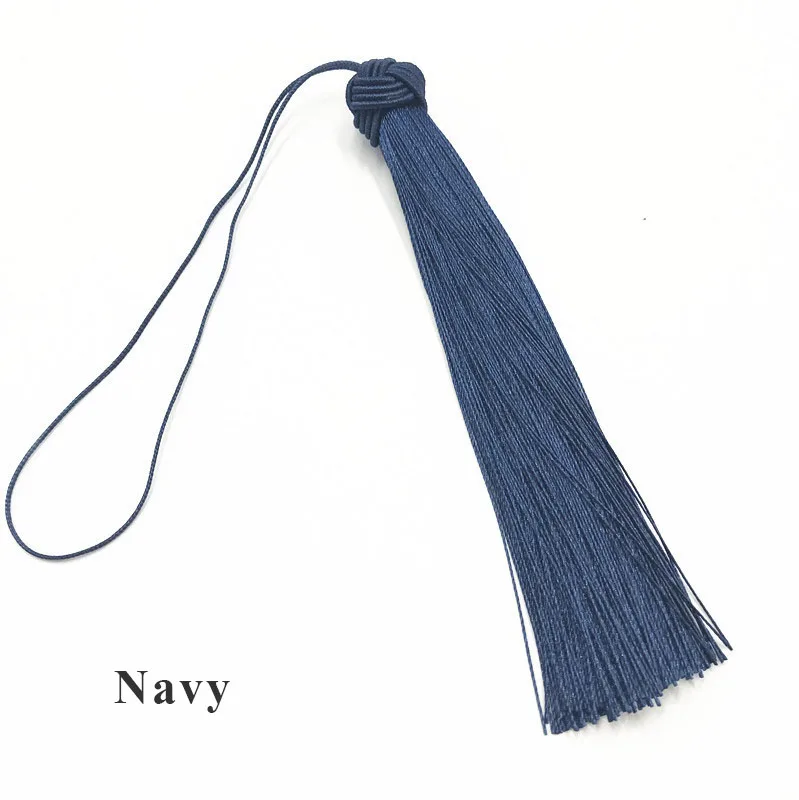 Navy 2Pc15cm ананас полиэстер кисточки с подвесным кольцом шелк шитье Банг кисточкой отделка декоративный ключ кисточки для кулона домашний декор - Цвет: Navy