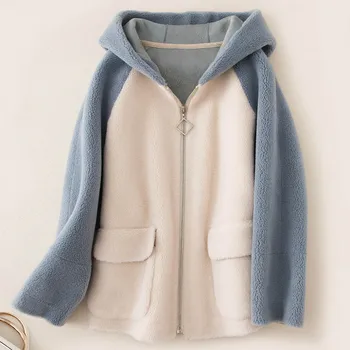 

Real Fur Coat Wool Jacket Autumn Winter Coat Women Clothes 2020 Korean Vintage Suede Lining Sheep Shearling Abrigo Mujer ZT3322