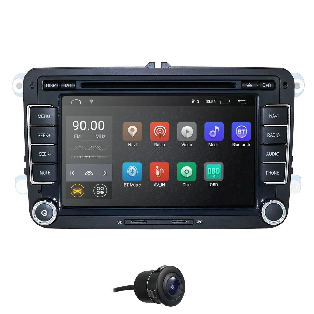 Автомобильный Радио мультимедийный плеер gps для Volkswagen VW golf passat b6 Touran polo sedan Tiguan jetta 2 din Android 9,0 головное устройство WiFi - Цвет: Camera5