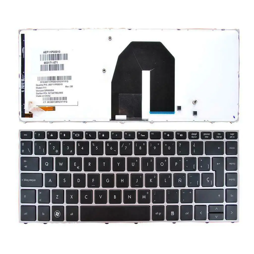 Испанская клавиатура SP для ноутбука hp Probook 5330 5330M с подсветкой