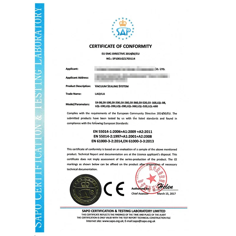 Вакуумная упаковочная машина Ho use сертифицированная CE для пищевых продуктов