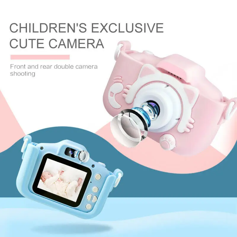Детская мини-камера, детские развивающие игрушки для детей, подарок на день рождения, цифровая камера 1080 P, проекционная видеокамера