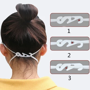 

30PCS Mask Hooks Invisible Ear Artifact Ear Hooks Conversion Head-Mounted S Buckle Extension Buckle Plastic No Trace Hooks