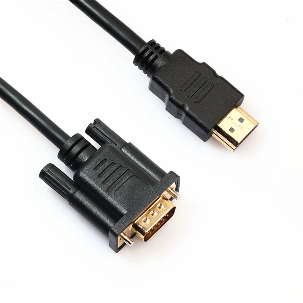 1080P видео конвертер Кабель HDMI в VGA Кабель-адаптер HDMI штекер в VGA штекер для HDTV ПК ноутбук планшет проектор 1,8 м