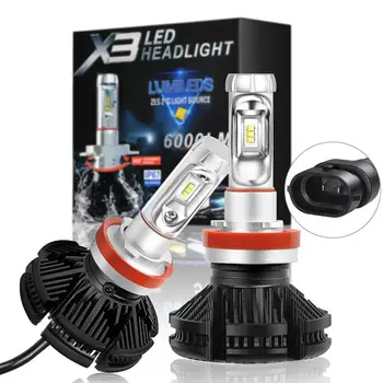 

Auto Kit LED H7 6500K 8000LM H1 H8 H3 H8 H9 H11 9005 HB4 H13 Car Led Bulbs X3 LED Headlight 6000LM 50W H4 Bulb Bright lamp Light