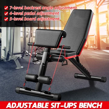 

Adjustable Sit Up Bench Multi-position Comfortable Stable Durable Multi-functional Steel Fitness Workout Bench Exercise Training