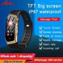 E18 смарт-браслет цветной сенсорный экран давление монитор сердечного ритма спортивный браслет IP67 Водонепроницаемый фитнес-трекер умный Браслет