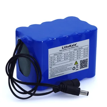 

Liitokala 12V 10Ah 18650 li-lon battery pack 12.6V 10000mAh with BMS Circuit Protection Board DC 5.5*2.1mm backup power supply