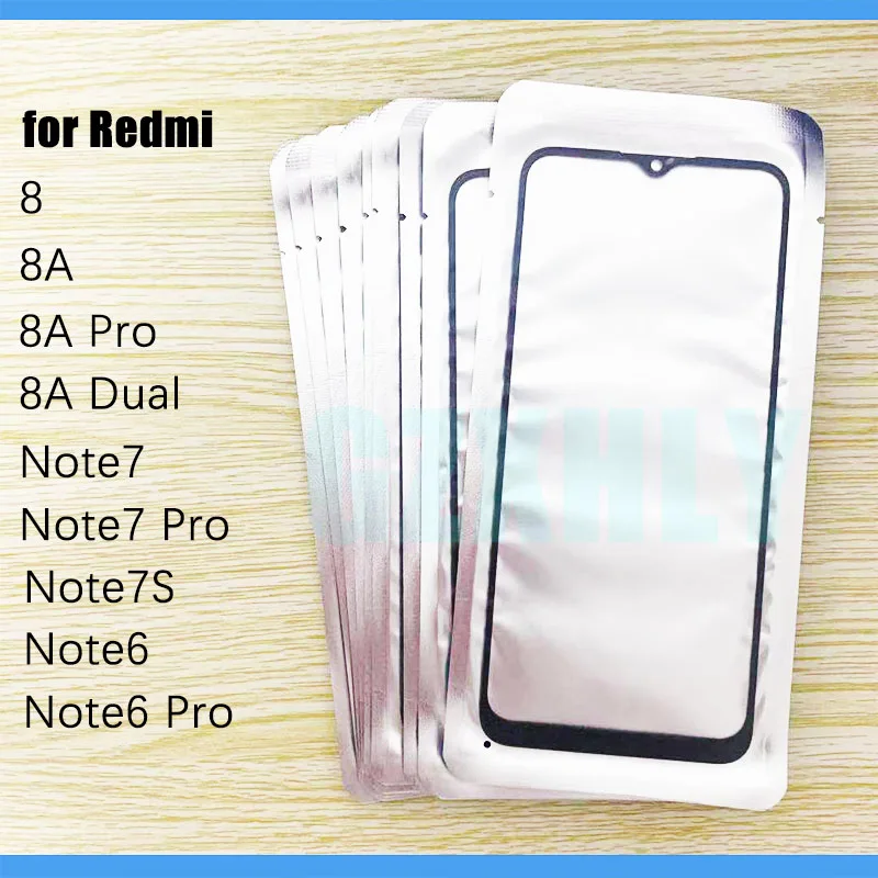 10 шт./лот Стекло + OCA ЖК передний Внешний объектив для Xiaomi Redmi Note 6 7 Pro 7S 8 8A двойная