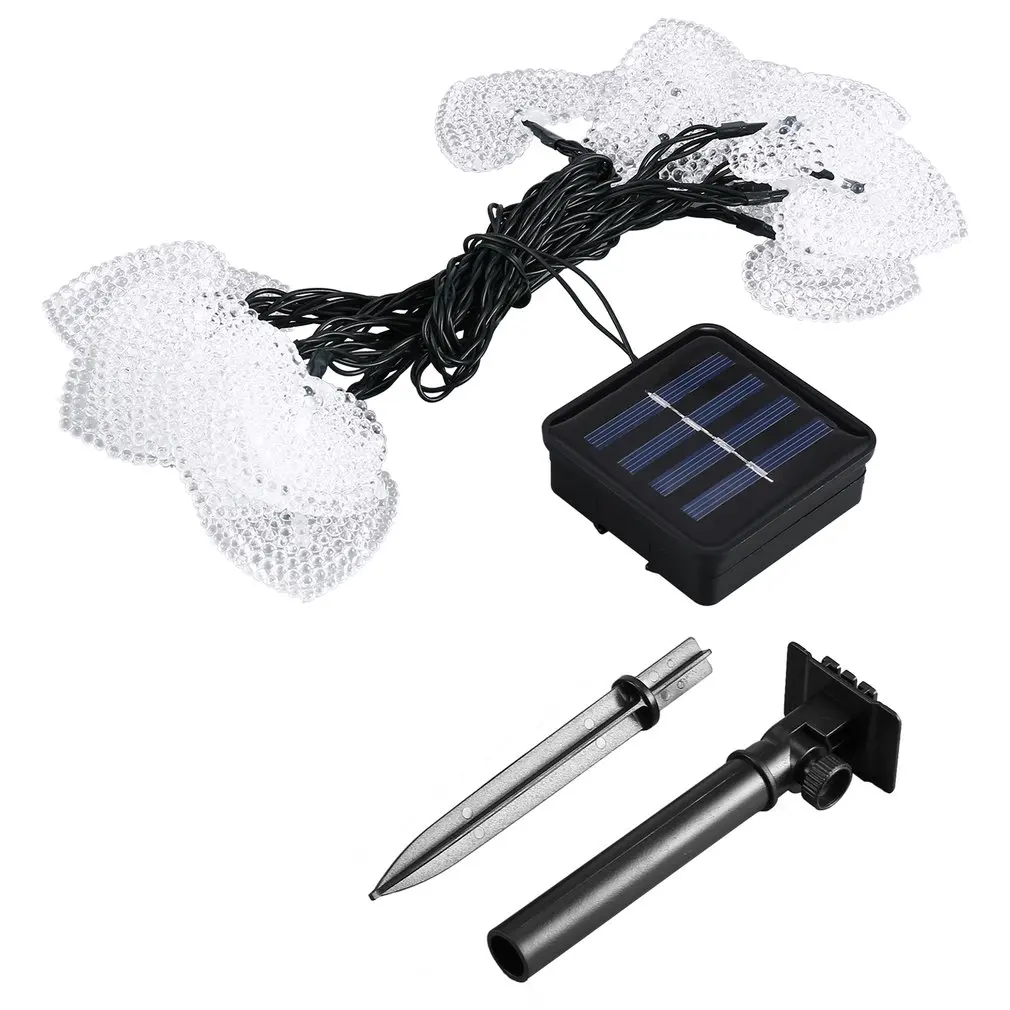 

20 LED Heart Solar String Lights with Solar Panel Waterproof String Light for Outdoor Christmas Party Wedding Decoration