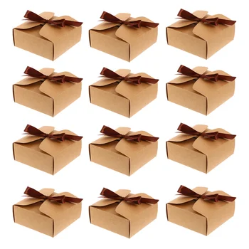 

20Pcs Candy Boxes Reusable Portable Kraft Paper Lightweight Pastry Boxes Gift Packing Boxes Candy Boxes for Store