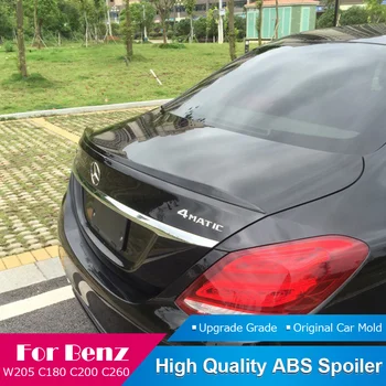 

AITWATT For Benz W205 C180 C200 C260 Black Spoiler 2015 to 2019 ABS Material Car Rear Wing Primer Color Tail Spoiler Car Styling