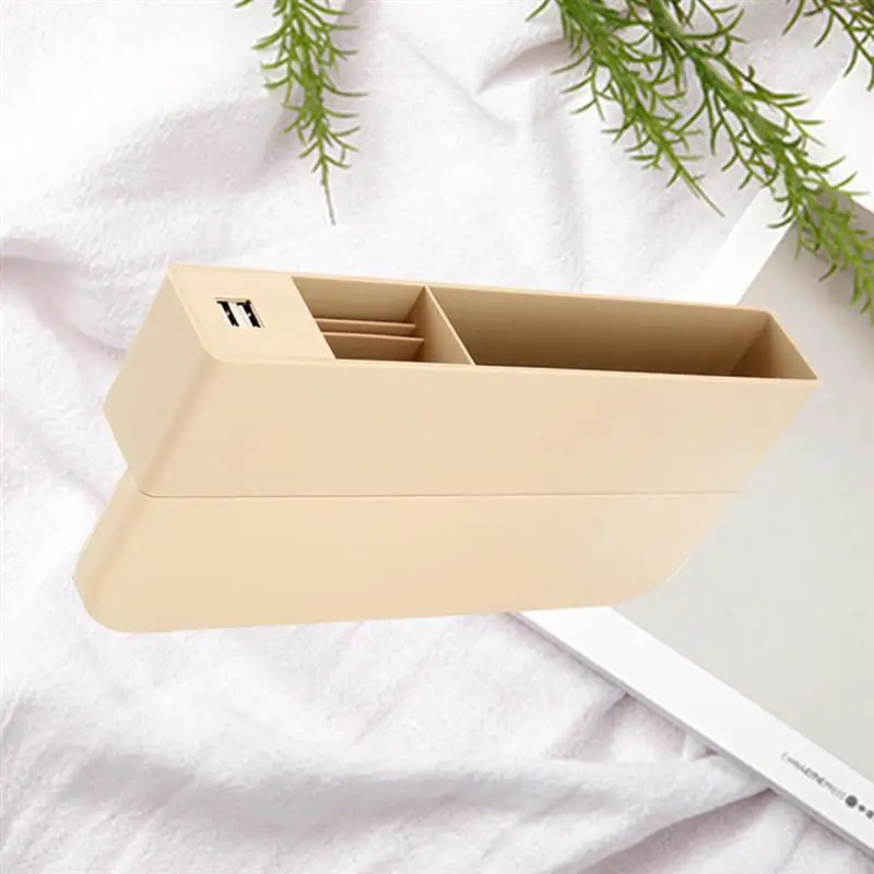 1 шт. коробка для хранения емкость многофункциональный двойной USB чехол-органайзер для сиденья Коробка для хранения Контейнер автомобильный Органайзер держатель